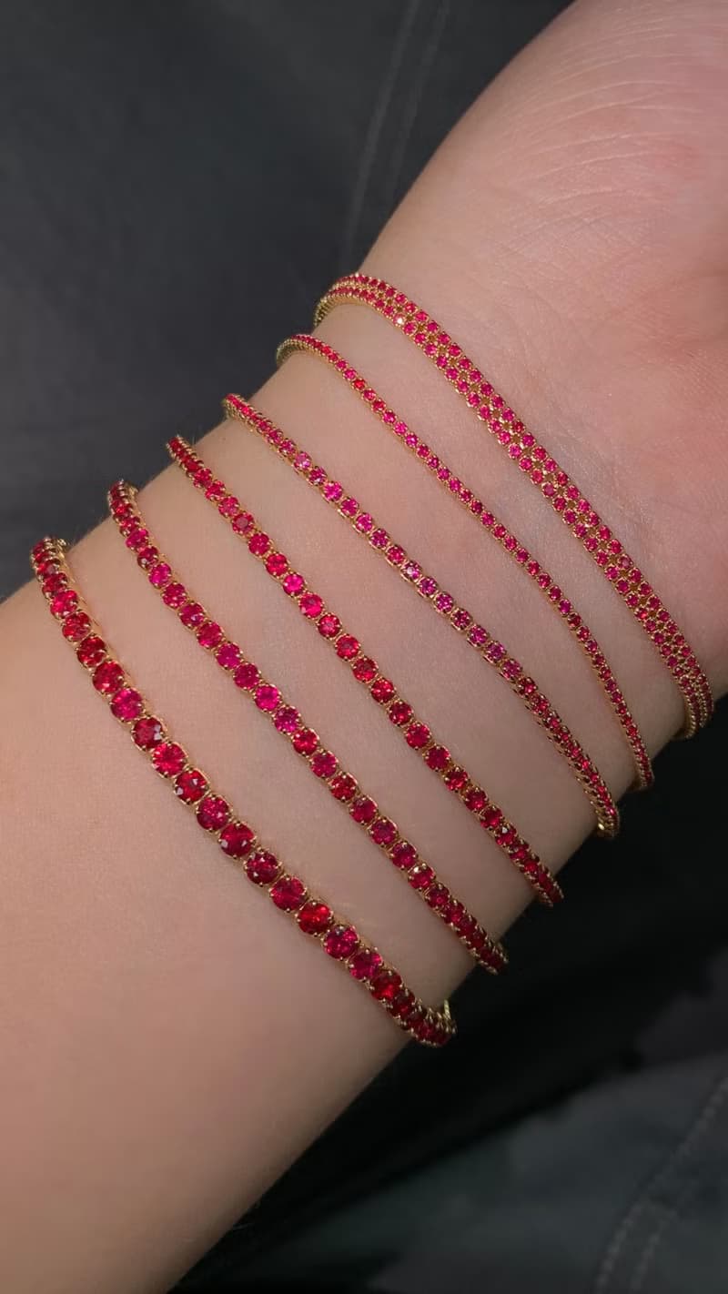 錢途無量火運開運小紅繩招財鴿血紅寶石剛玉天然石18k金手鍊手鏈