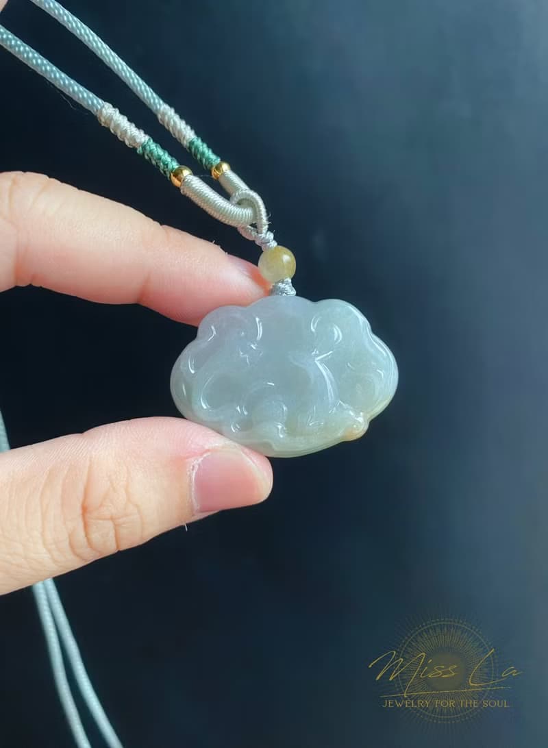 天然緬甸玉翡翠 如意狐狸 手工雕 招桃花守姻緣 禮物 天然 項鍊