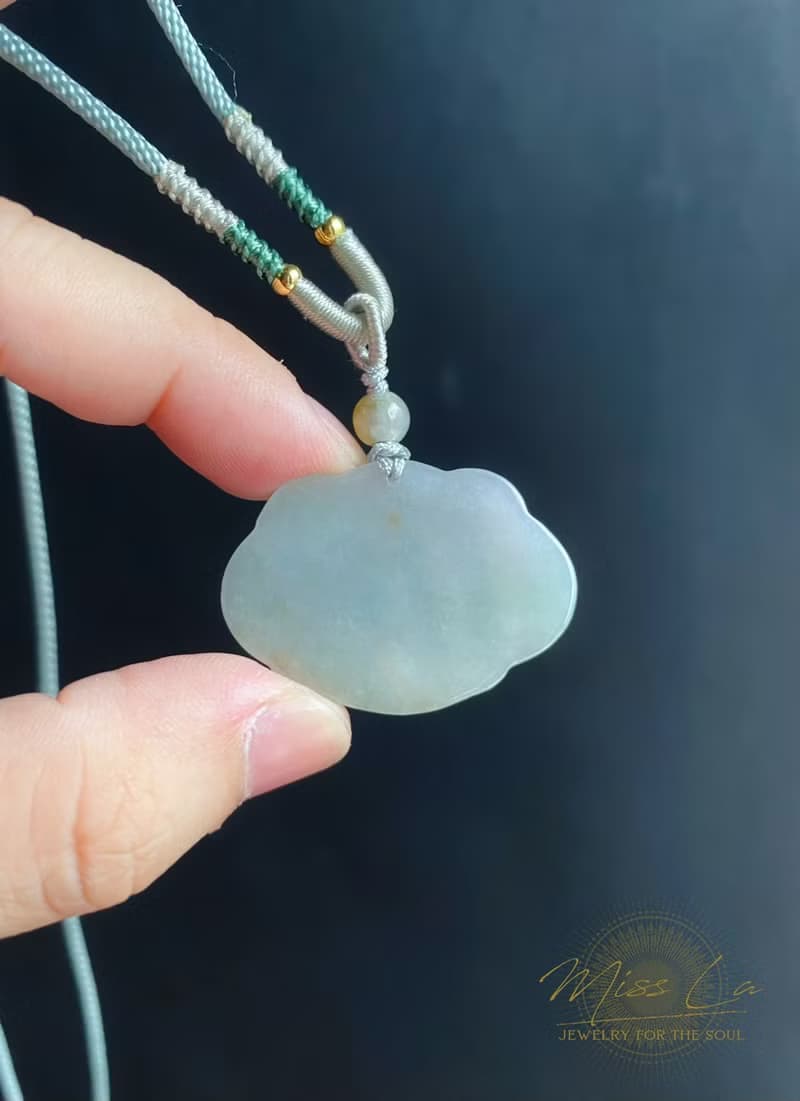 天然緬甸玉翡翠 如意狐狸 手工雕 招桃花守姻緣 禮物 天然 項鍊