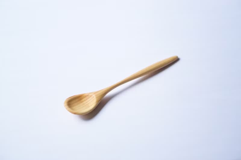 木のデザートスプーン, ひのき