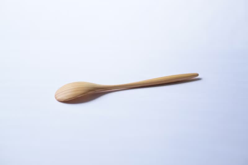 木のデザートスプーン, ひのき