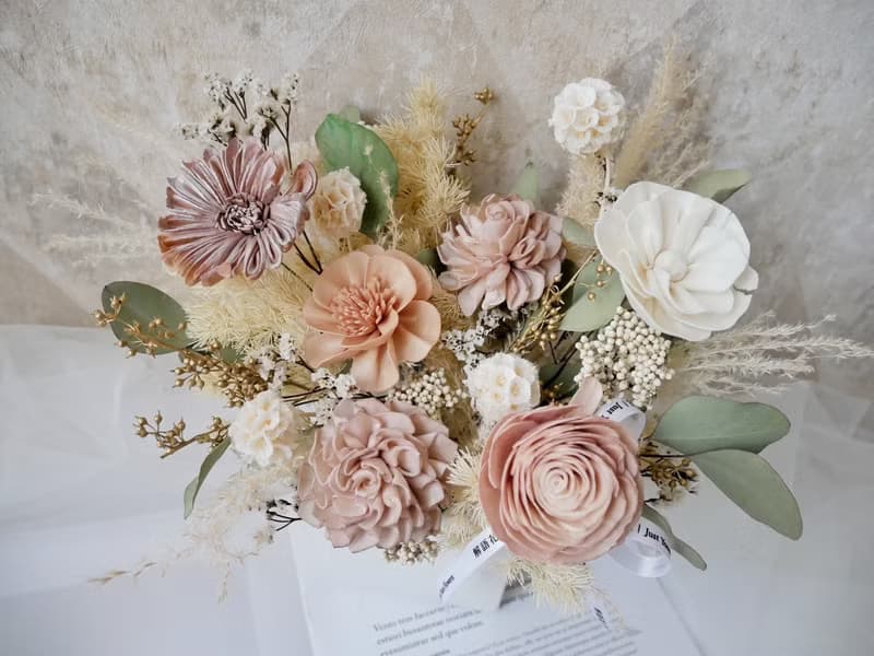 方盆中大型加大款乾燥花盆花【美好時光】乾燥花盆花/開幕賀禮