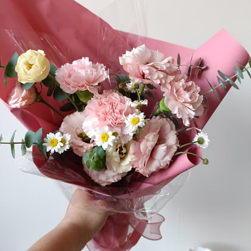玫瑰康乃馨鮮花花束禮物 永生乾燥花工商企業贈品七夕情人節花束