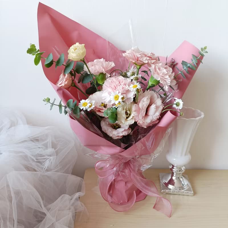 玫瑰康乃馨鮮花花束禮物 永生乾燥花工商企業贈品七夕情人節花束