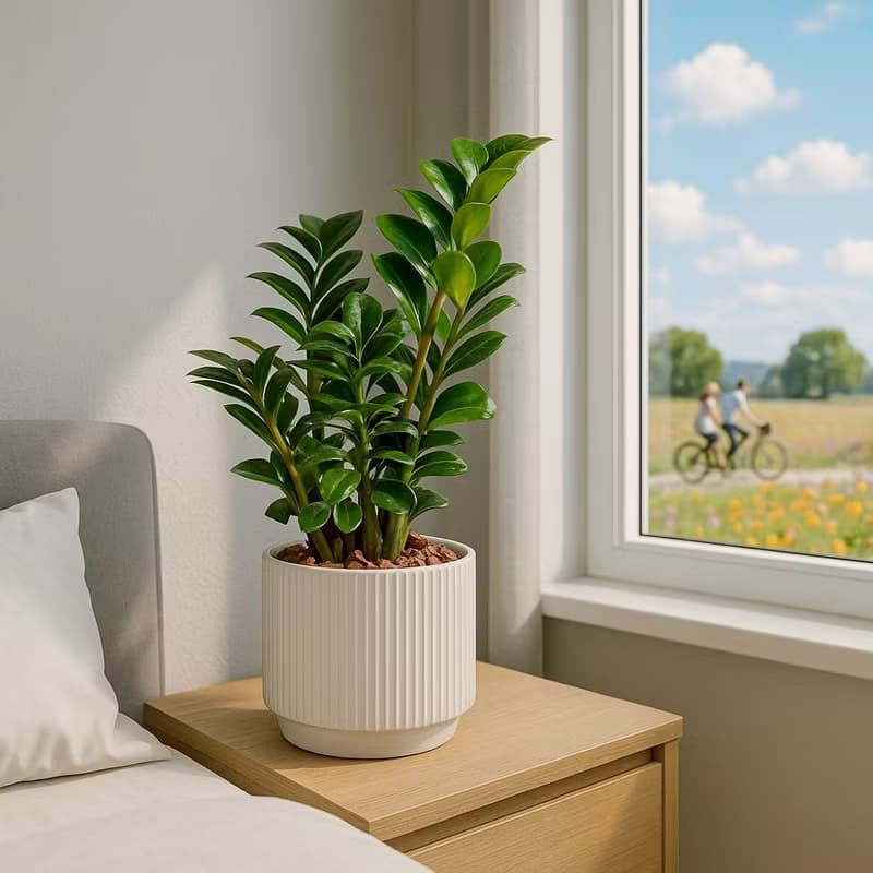 金錢樹 直線條白陶盆栽 開幕盆栽推薦 桌上盆栽 送禮