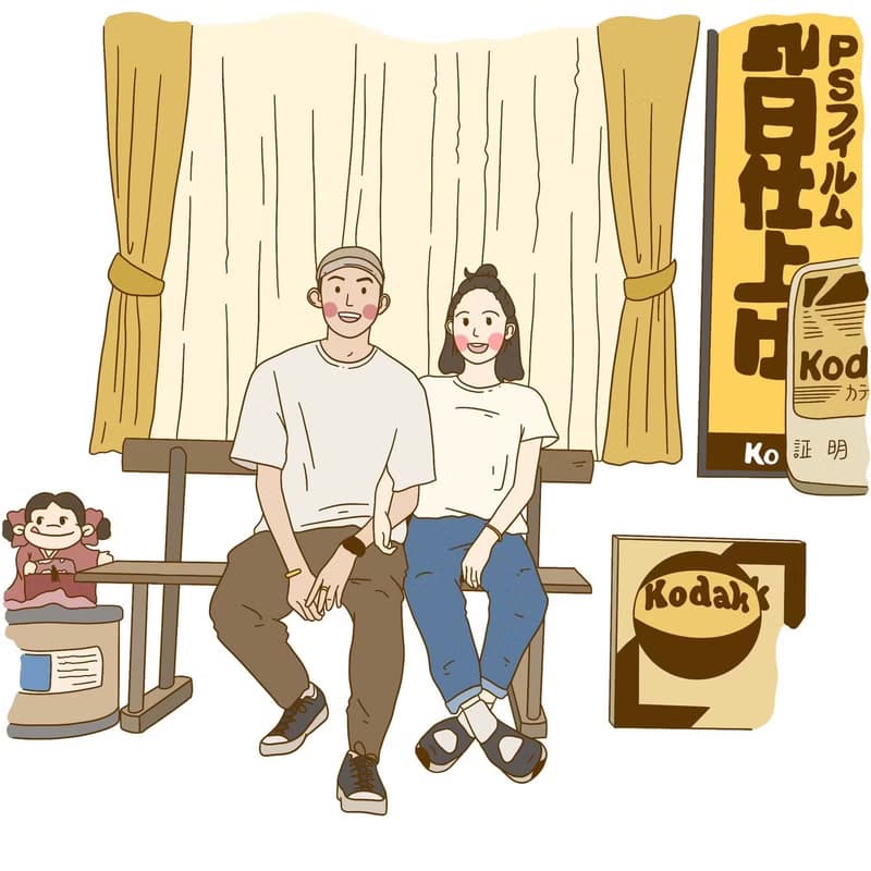 【數位】小旅者的彩色呆臉似顏繪