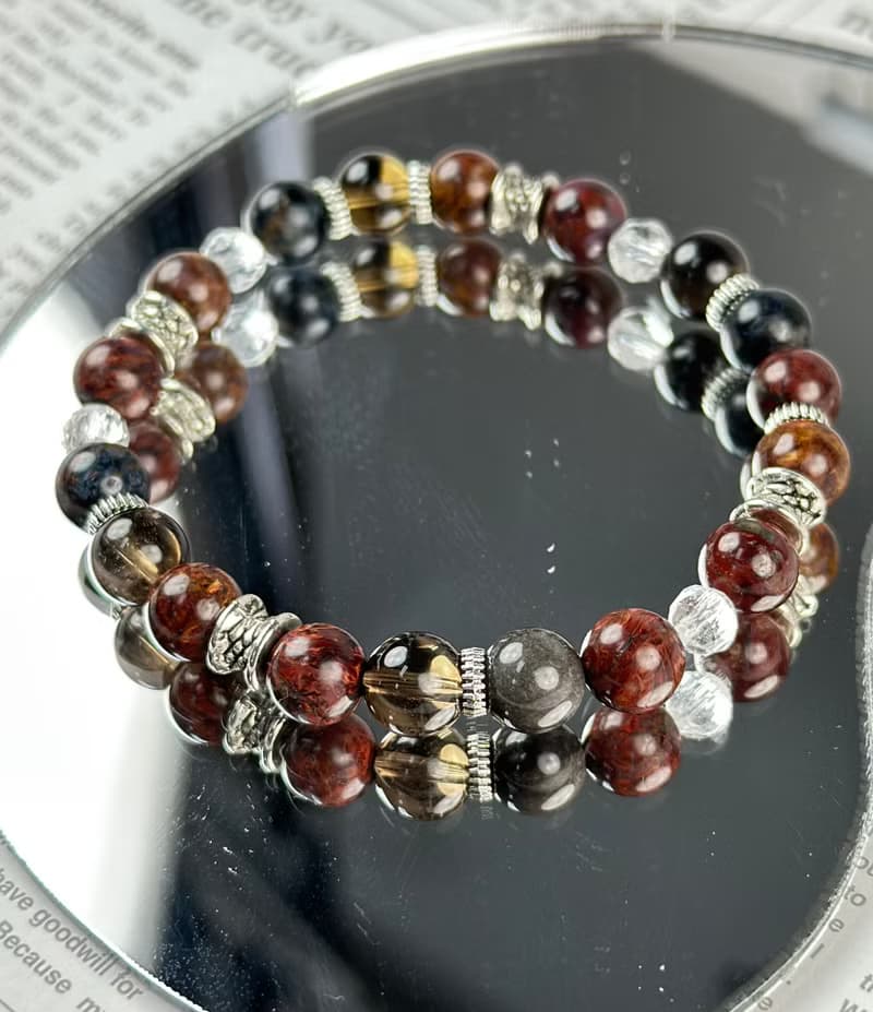 彼得石 茶晶 天然水晶手鍊 /激發勇氣 開發潛能 消除負能量