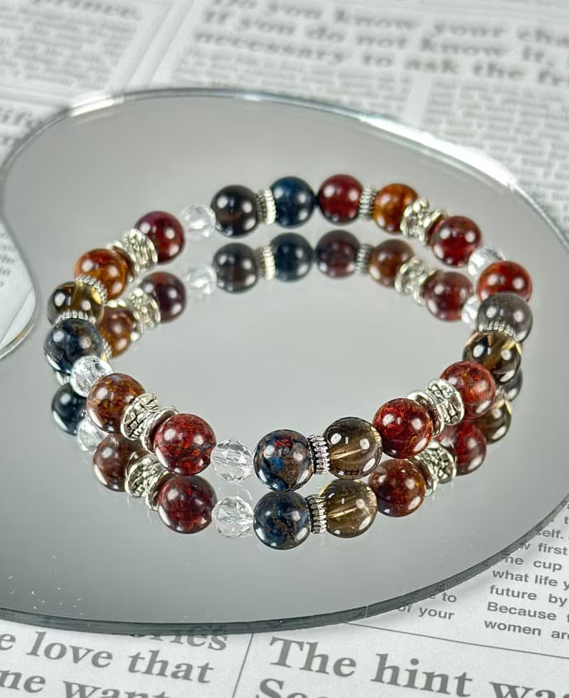 彼得石 茶晶 天然水晶手鍊 /激發勇氣 開發潛能 消除負能量