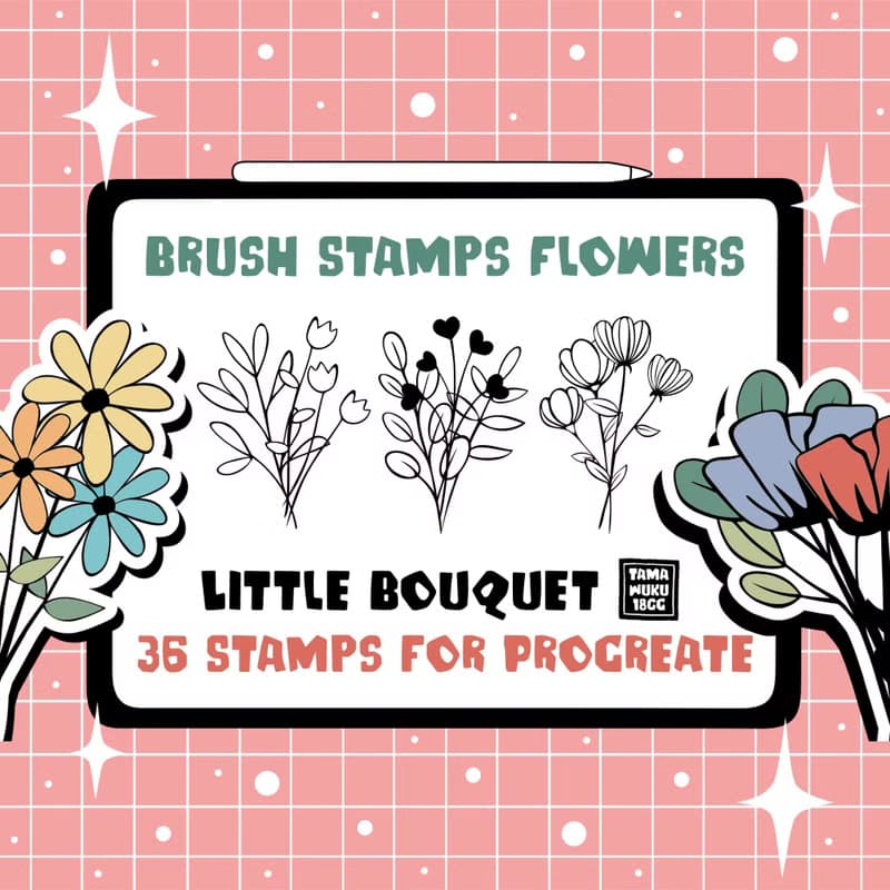【數位】Little Bouquet | Procreate Brush Stamp