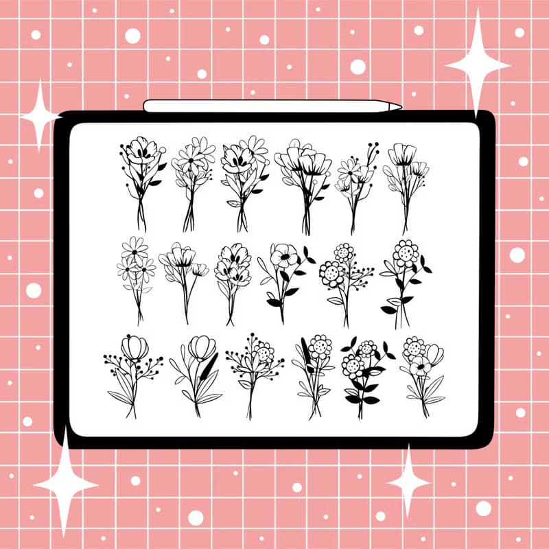 【數位】Little Bouquet | Procreate Brush Stamp