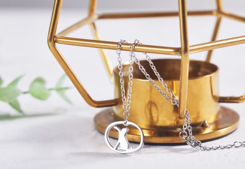 伸小手的貓手鍊 - 貓咪小印章系列-抗敏醫療鋼