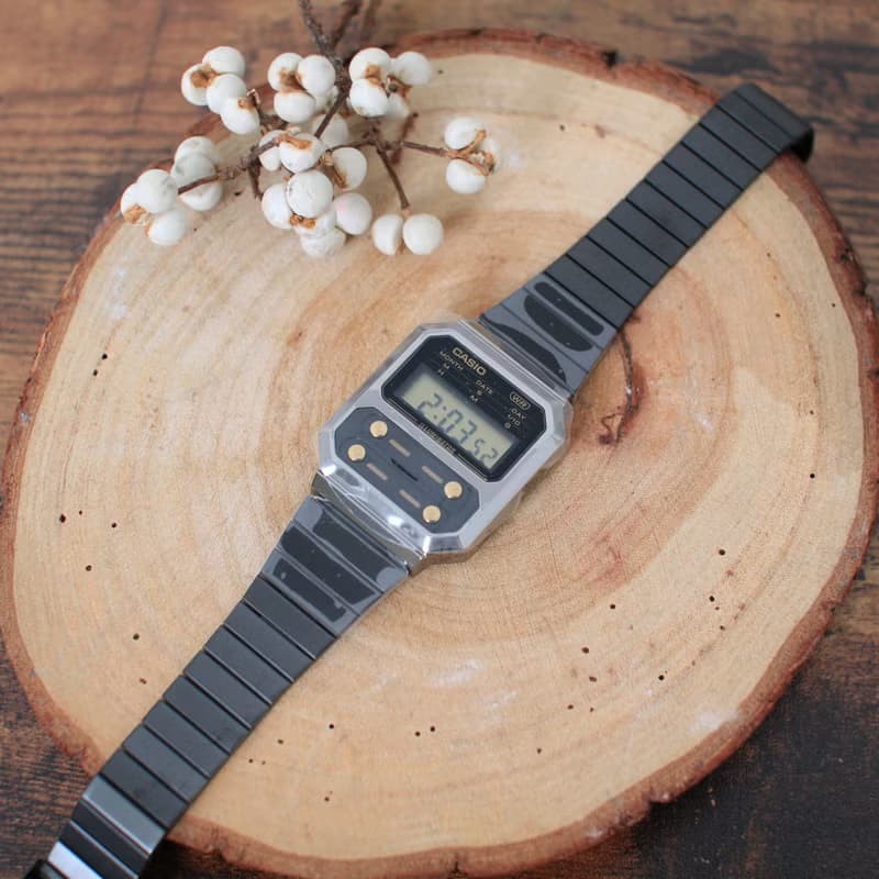 Back to Green-CASIO卡西歐 經典方形電子手錶 watch
