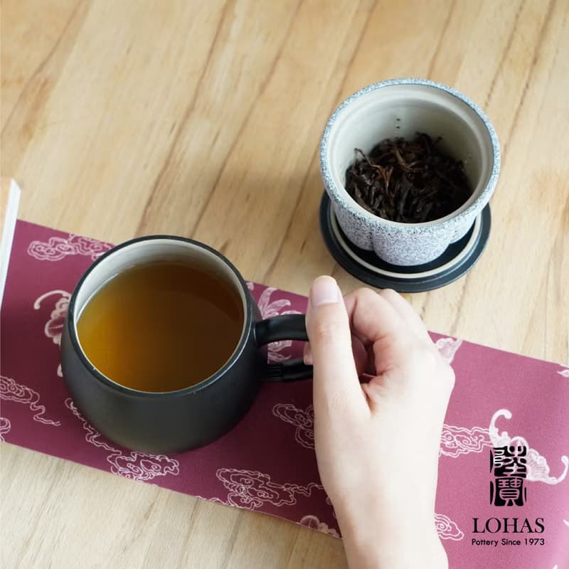 陸寶LOHAS 知足常樂 蓋杯 320ML 山竹 泡茶杯