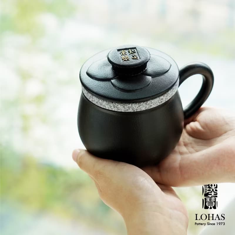 陸寶LOHAS 知足常樂 蓋杯 320ML 山竹 泡茶杯