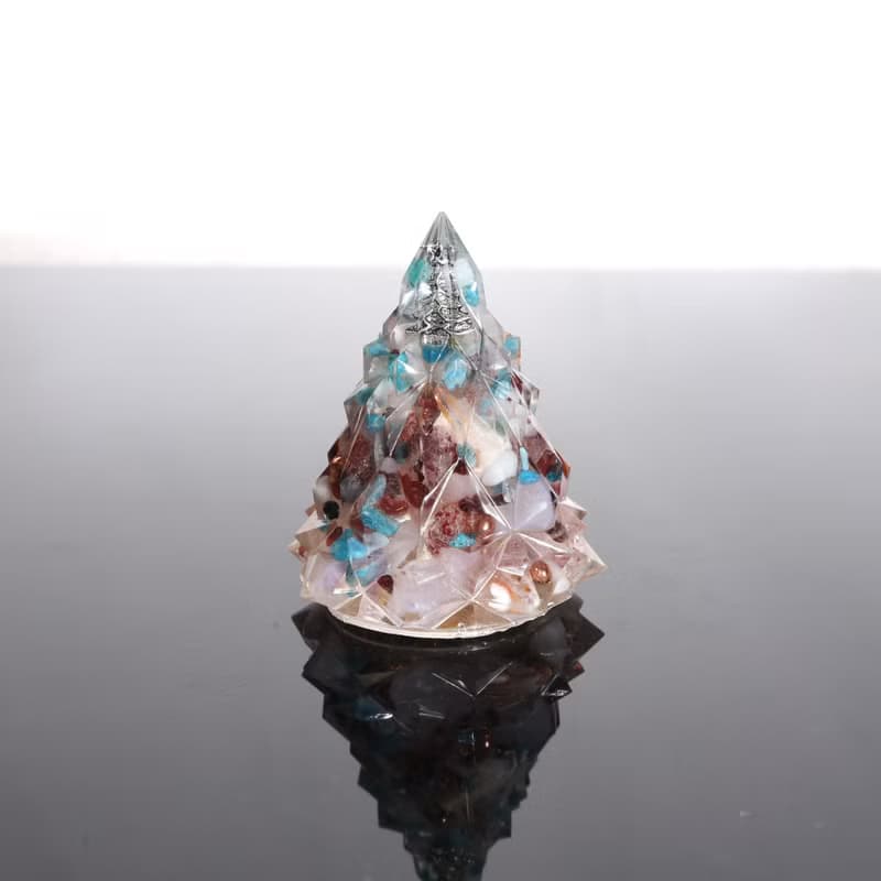 【情人節禮物】粉色愛戀聖誕樹-奧剛能量樹/寶石樹/水晶礦石粉晶