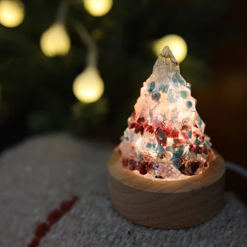 【情人節禮物】粉色愛戀聖誕樹-奧剛能量樹/寶石樹/水晶礦石粉晶