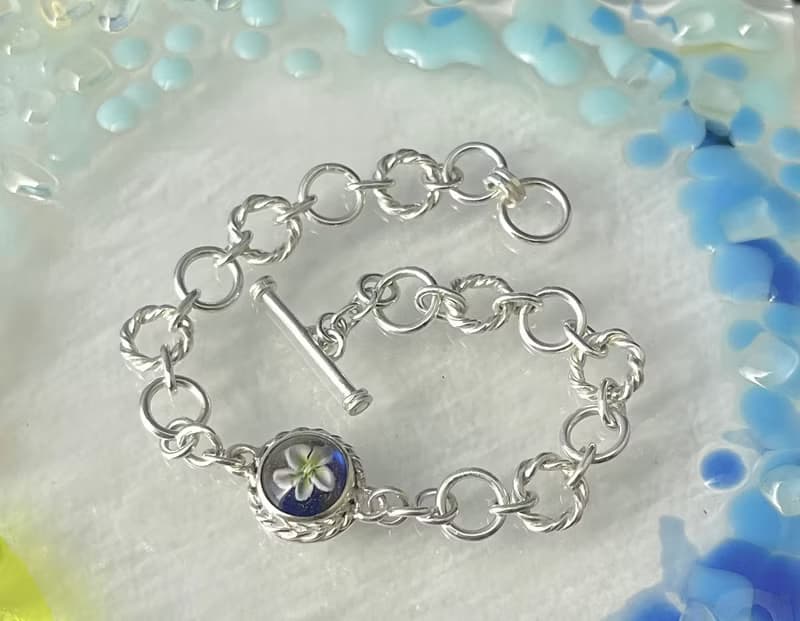 琉璃花純銀手鍊 手作金工