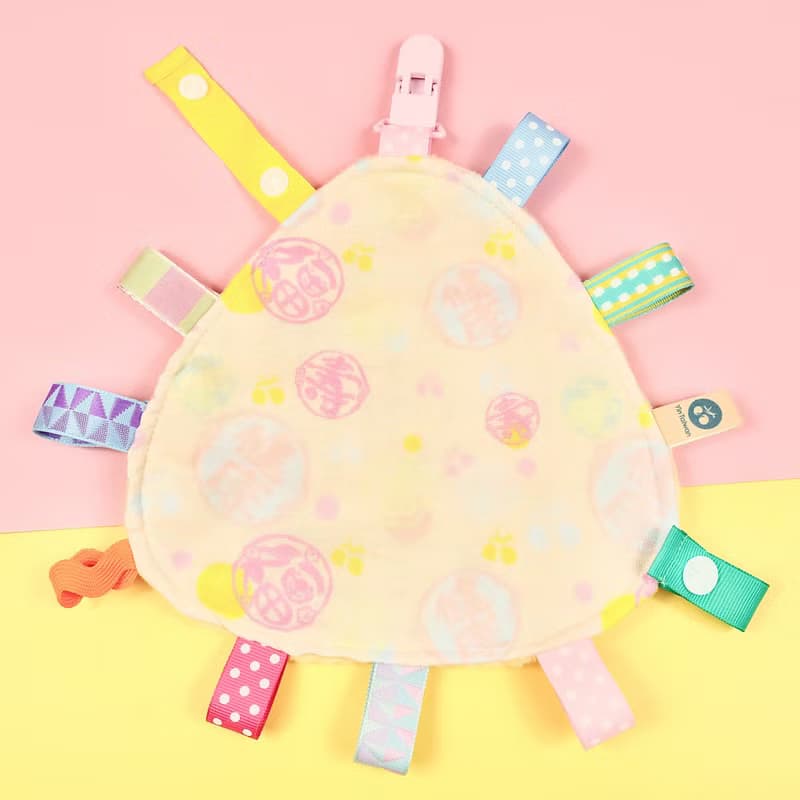 Lucky5印花 安撫巾 紅龜粿奶嘴鍊 口水巾 柔和親膚 彌月祝福禮