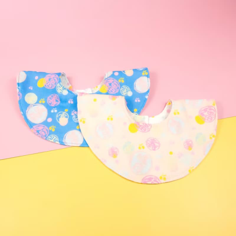 Lucky5印花 安撫巾 紅龜粿奶嘴鍊 口水巾 柔和親膚 彌月祝福禮