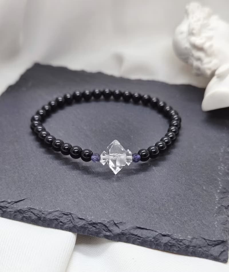 【守護】赫基蒙 堇青石 黑瑪瑙 水晶手鍊/細鍊