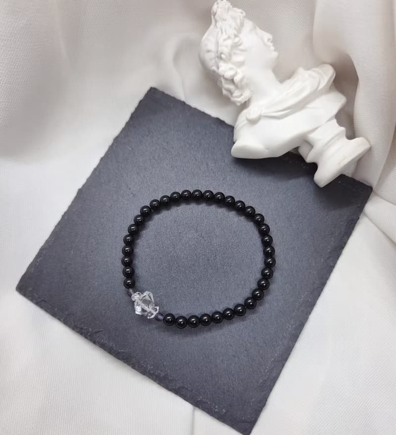 【守護】赫基蒙 堇青石 黑瑪瑙 水晶手鍊/細鍊