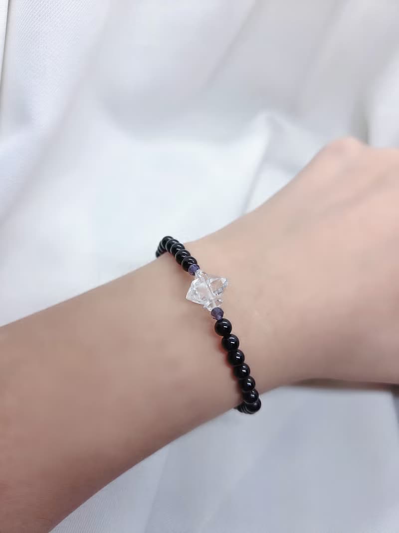 【守護】赫基蒙 堇青石 黑瑪瑙 水晶手鍊/細鍊