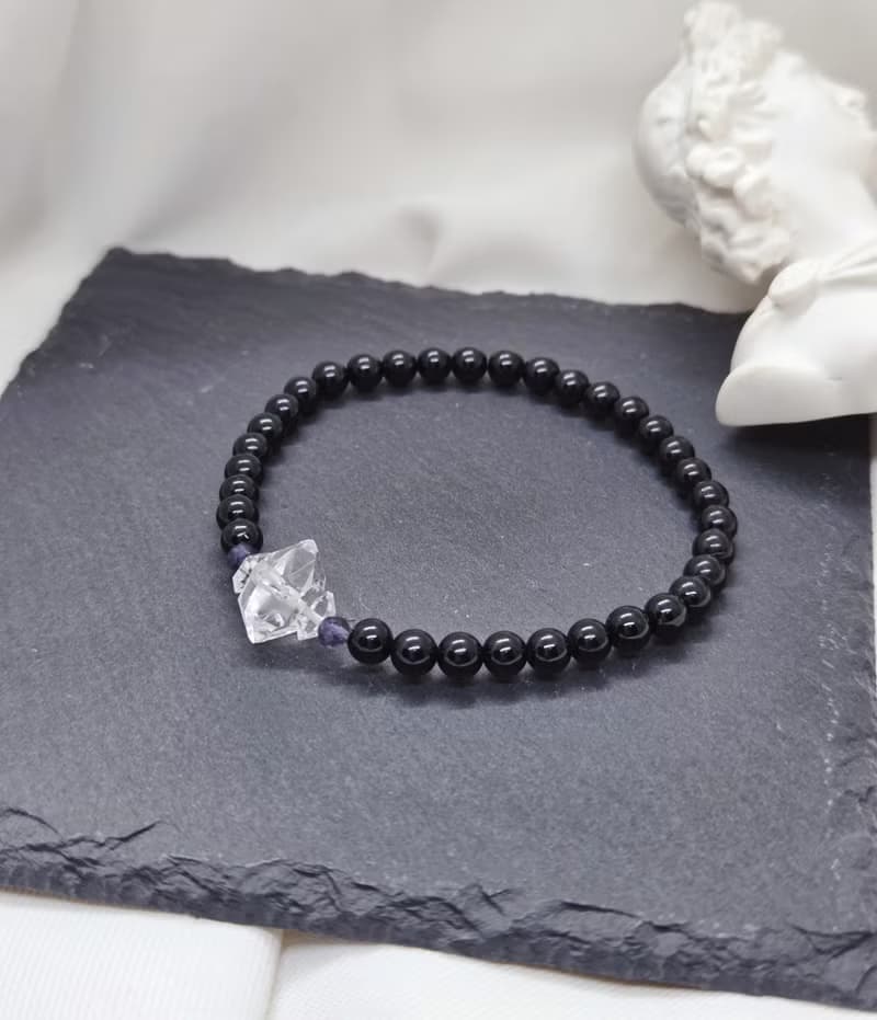 【守護】赫基蒙 堇青石 黑瑪瑙 水晶手鍊/細鍊