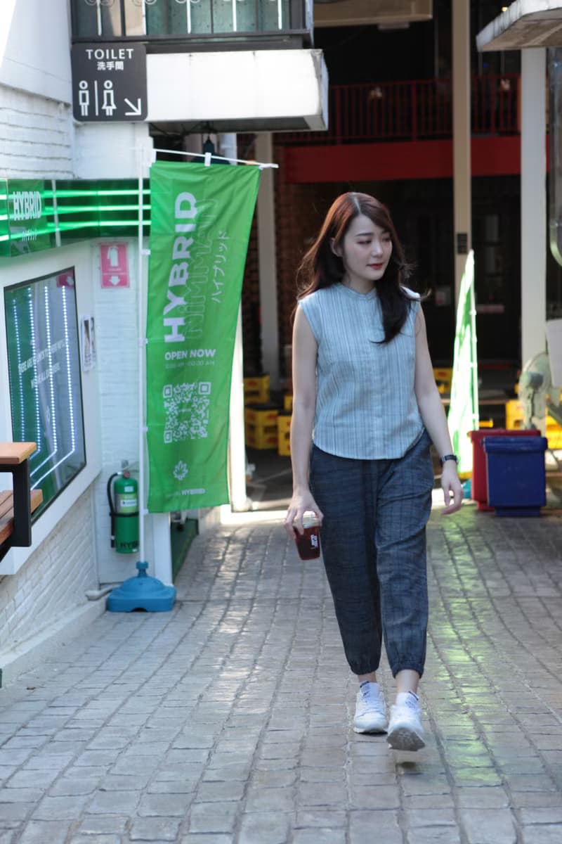 Jinny Long jump Pants cotton blue indigo cotton