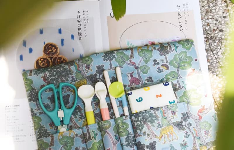 森林系 /英國防水布寶寶餐具收納袋