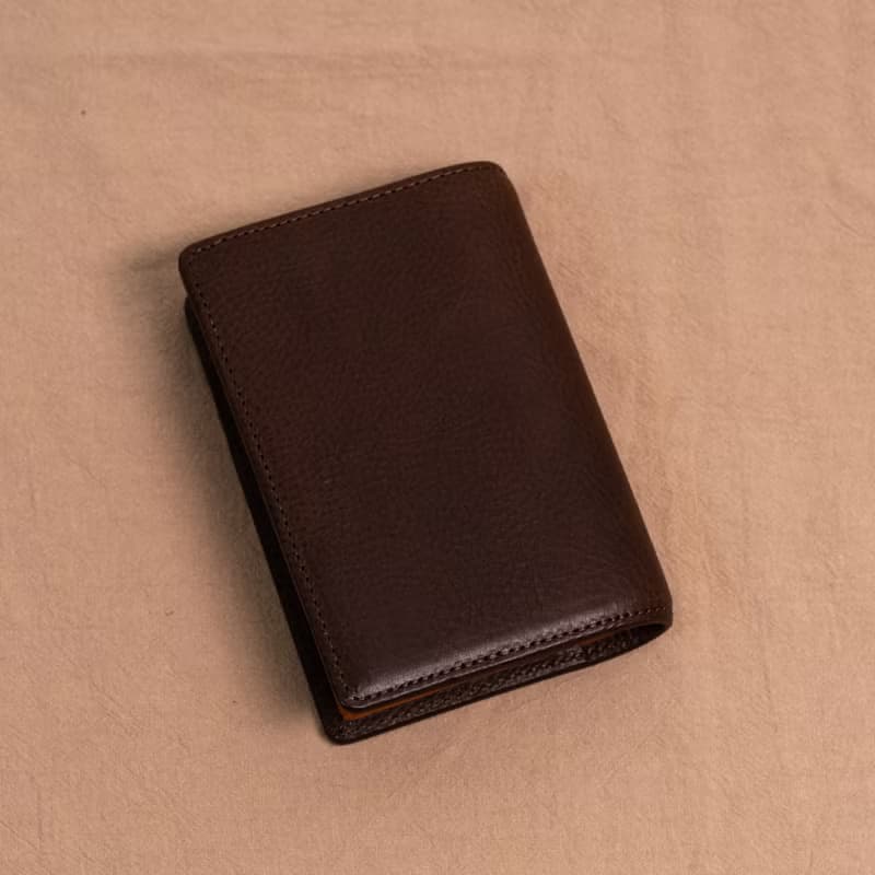 M5 5孔真皮活頁極簡手帳|萬用手冊 - Minerva Box 雙色啡(無扣)