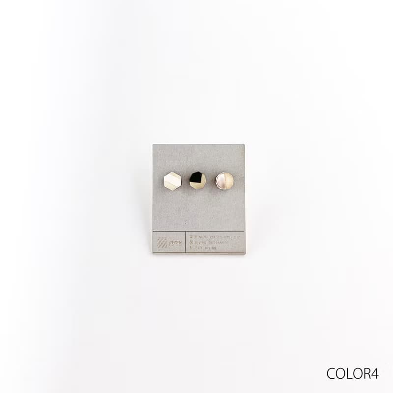 カラフルパターンイヤリング　３pieces
