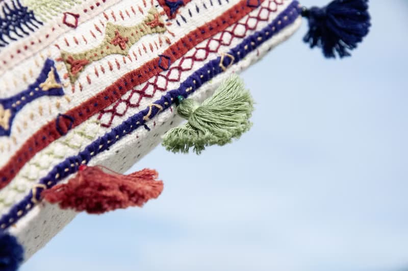 手工刺繡側背包 民族風包  波西米亞肩背包 boro刺繡包-草原風景