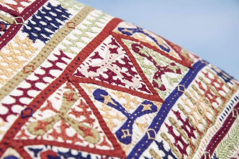 手工刺繡側背包 民族風包  波西米亞肩背包 boro刺繡包-草原風景