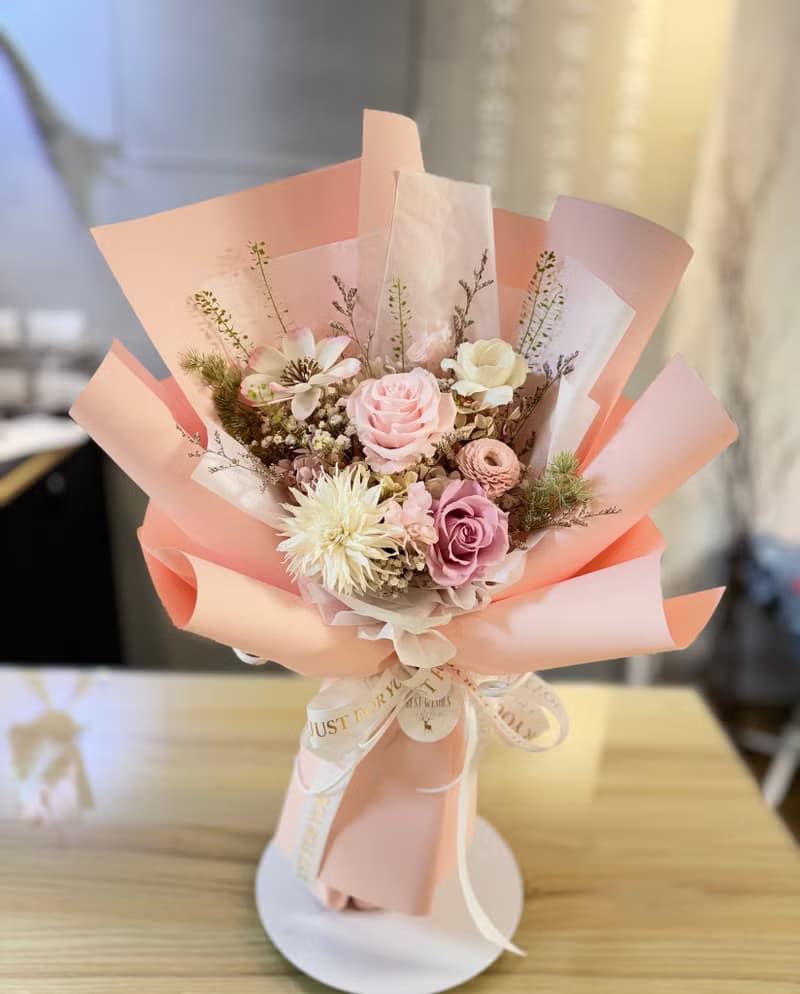 永生花束 粉色款