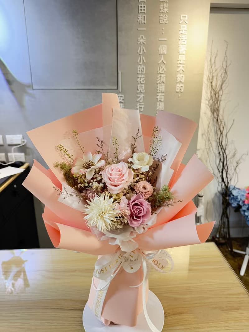 永生花束 粉色款