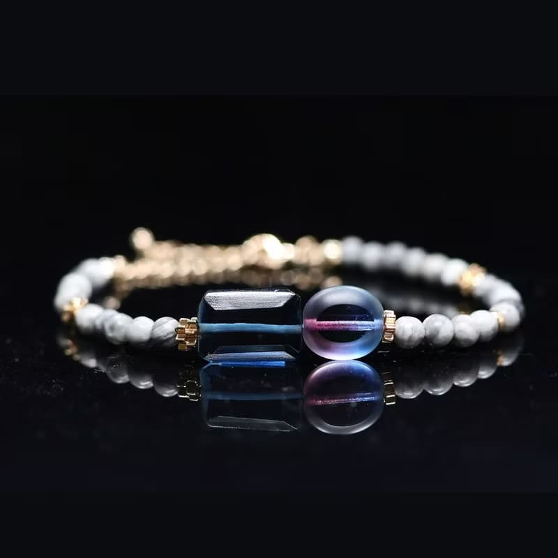 【席勒的眼睛/Schiele's Eyes】平穩情緒手工切割藍晶石細鍊 |