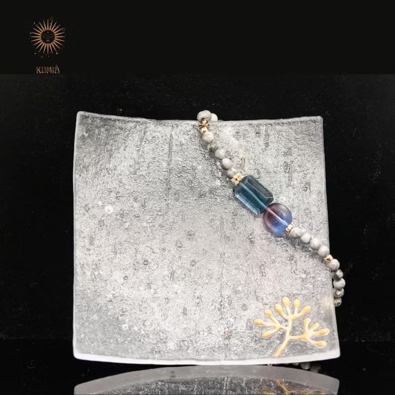 【席勒的眼睛/Schiele's Eyes】平穩情緒手工切割藍晶石細鍊 |