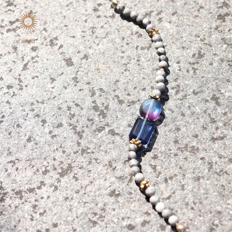 【席勒的眼睛/Schiele's Eyes】平穩情緒手工切割藍晶石細鍊 |