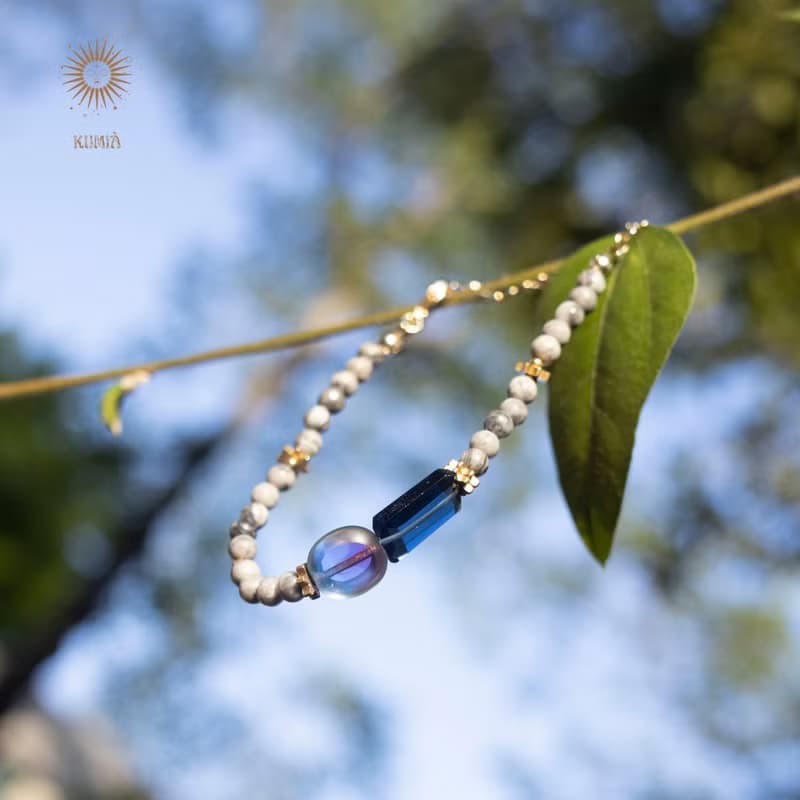 【席勒的眼睛/Schiele's Eyes】平穩情緒手工切割藍晶石細鍊 |