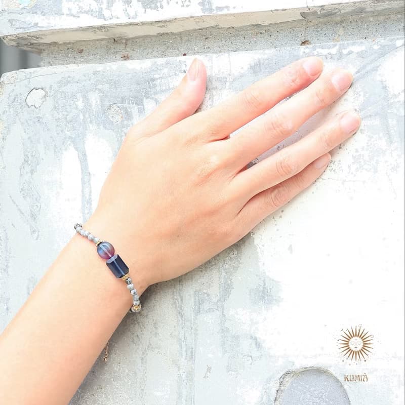 【席勒的眼睛/Schiele's Eyes】平穩情緒手工切割藍晶石細鍊 |