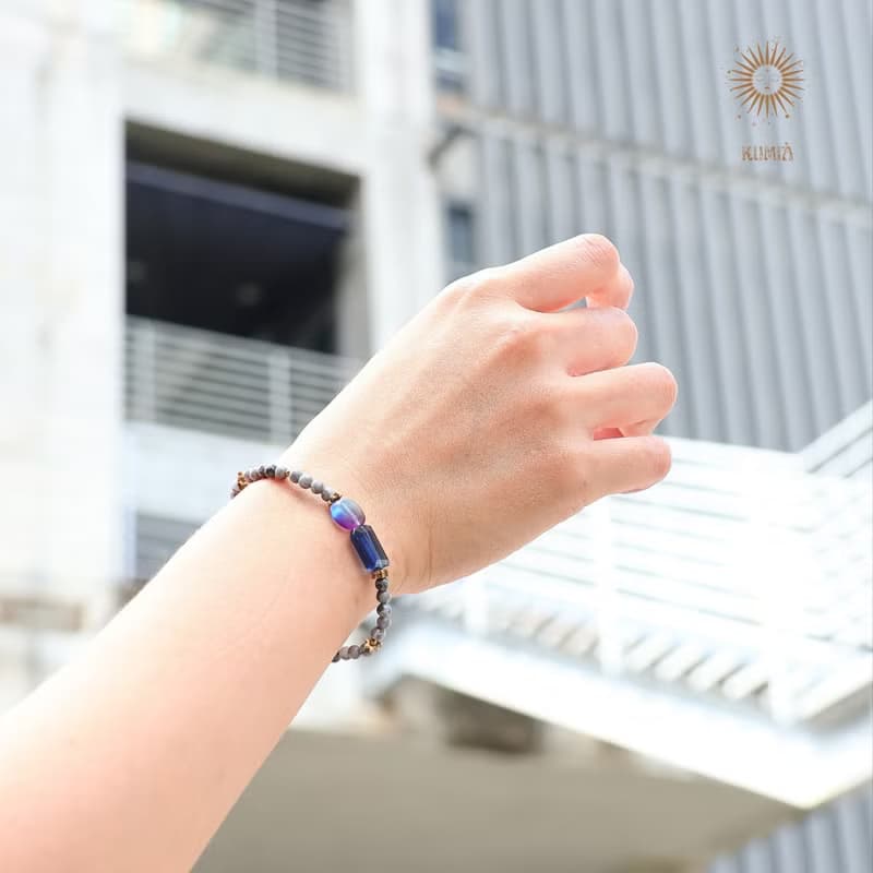 【席勒的眼睛/Schiele's Eyes】平穩情緒手工切割藍晶石細鍊 |