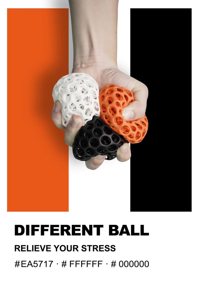 |  3D列印迪芬球 DIFFERENT BALL - 香檳黃  |
