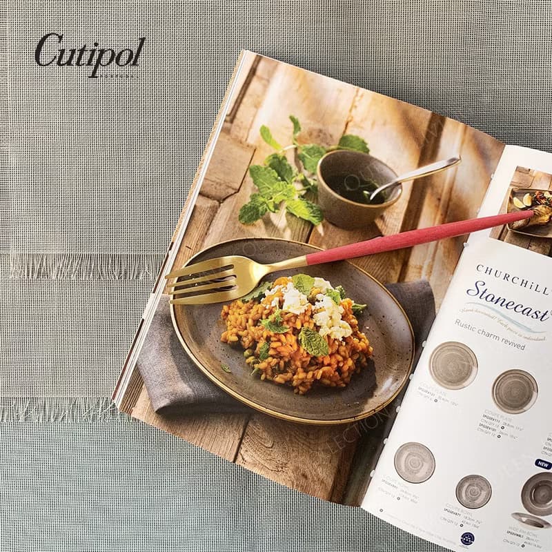 葡萄牙 Cutipol MIO紅金主餐四件組(刀叉匙+咖啡匙)