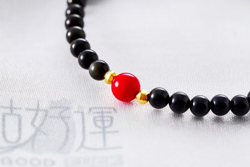 吸收負能量天然黑曜石極細氣質手鍊(含開光)轉運開運、守護愛情