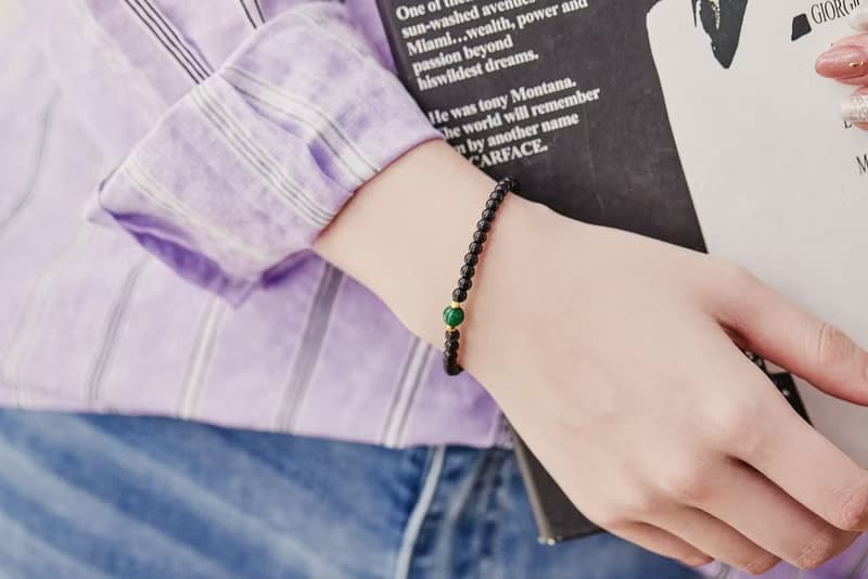 吸收負能量天然黑曜石極細氣質手鍊(含開光)轉運開運、守護愛情