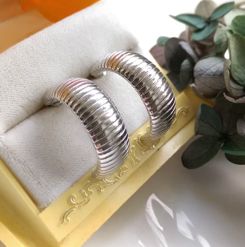 Vintage Jewelry 西洋古董飾品 PARK LANE C版圈 簡約 針式耳環