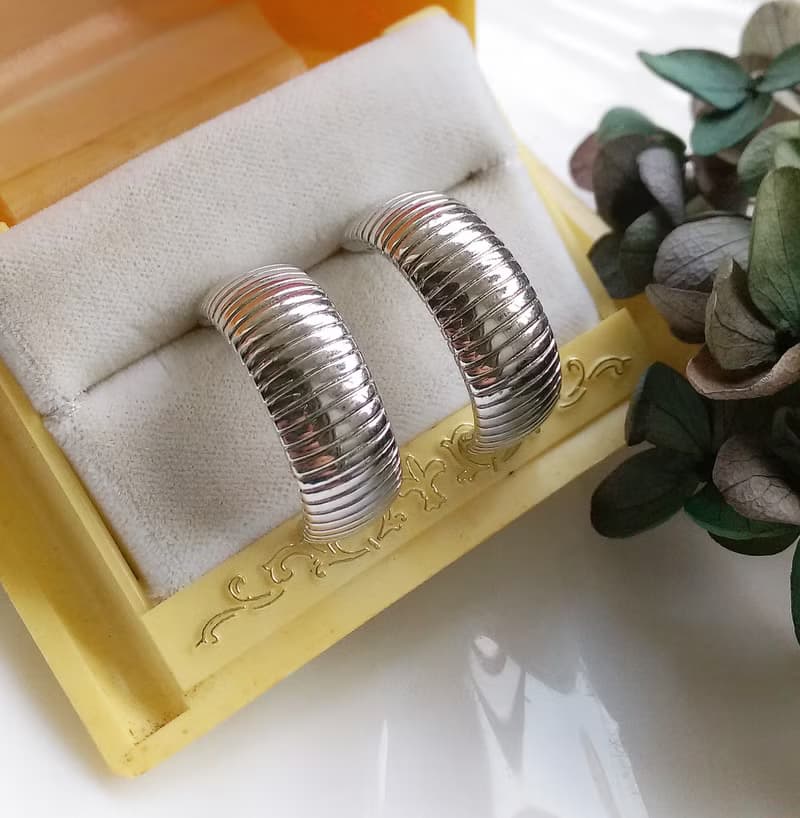 Vintage Jewelry 西洋古董飾品 PARK LANE C版圈 簡約 針式耳環