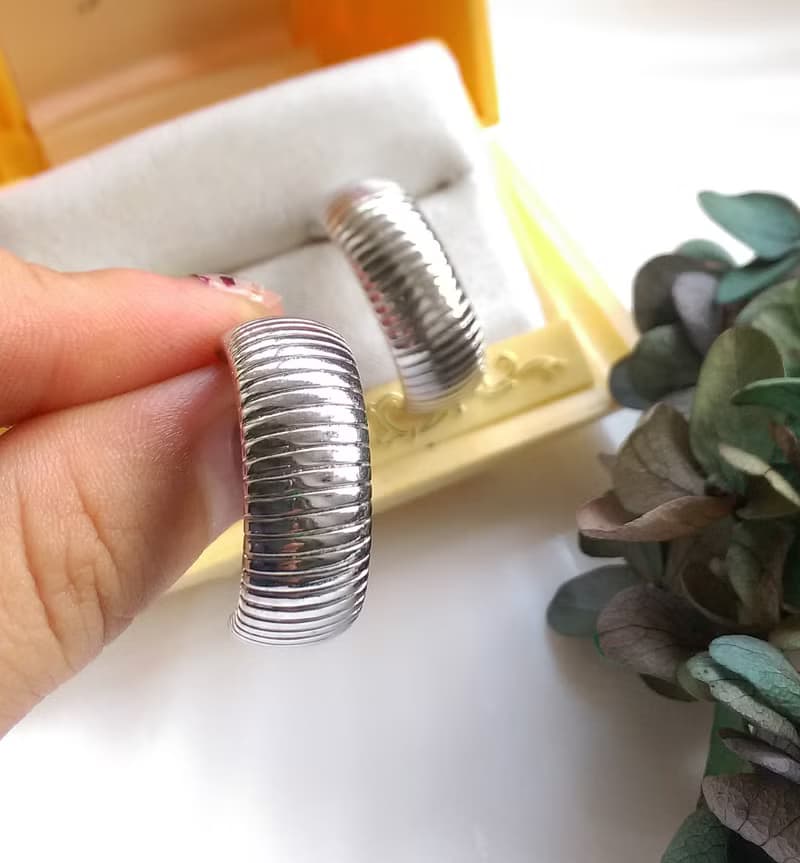 Vintage Jewelry 西洋古董飾品 PARK LANE C版圈 簡約 針式耳環