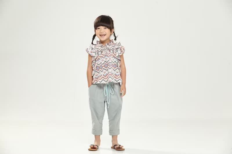 Ángeles-克拉洛繫帶七分褲(黃/灰)