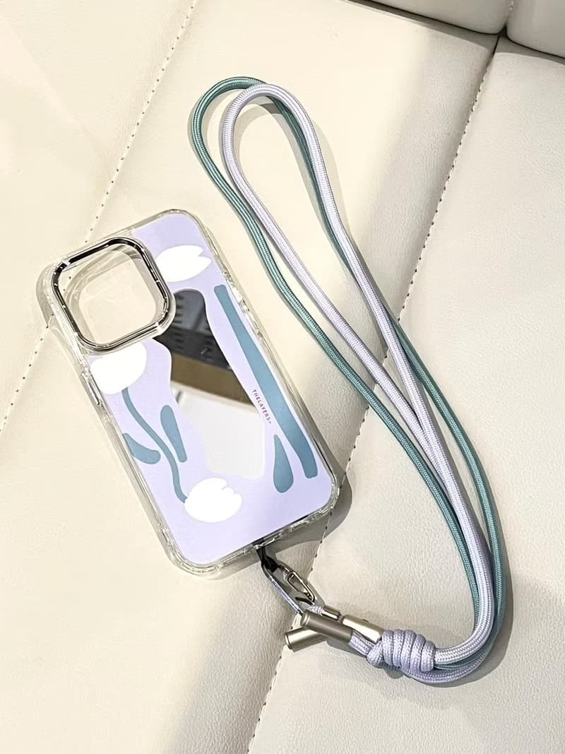 iPhone 16| 粉紫色玫瑰Blossom鏡面手機殼 | 幾何植物花朵圖案